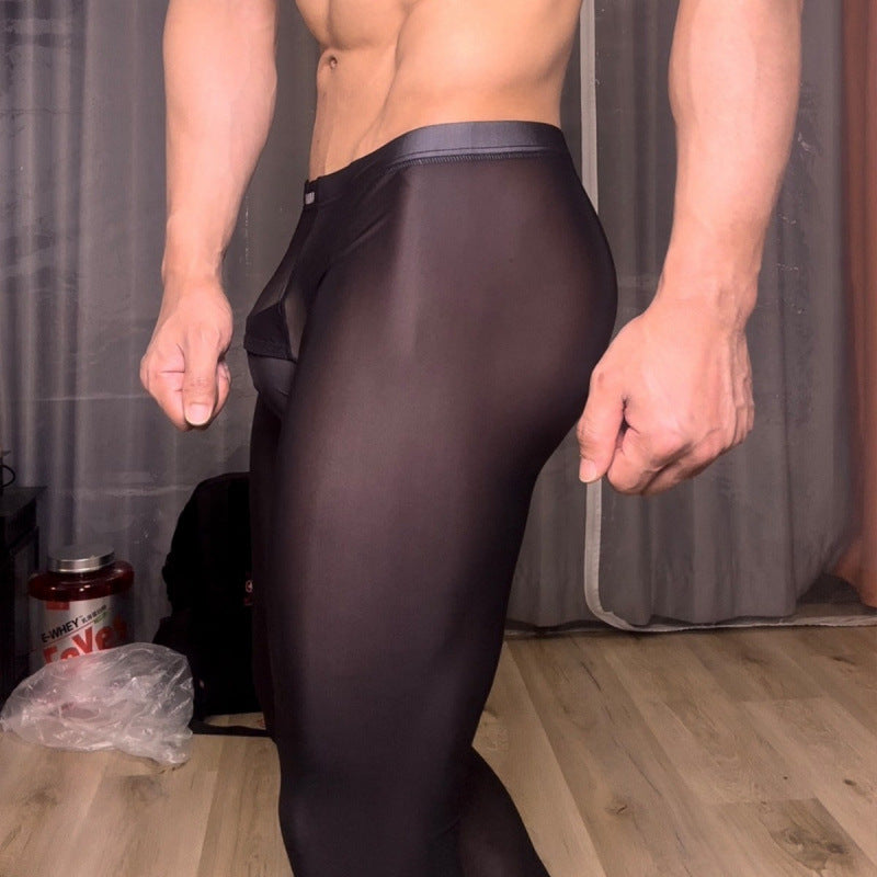Full Sheer Men's Warm Ultra-Thin Leggings - SP003