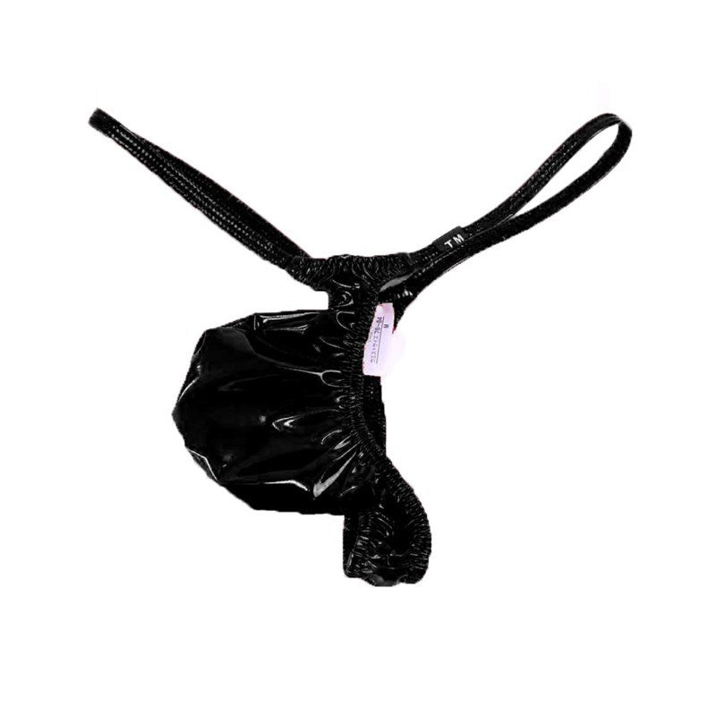 en's Patent Leather Thong with Iron Ring - DZK031 - YDressup