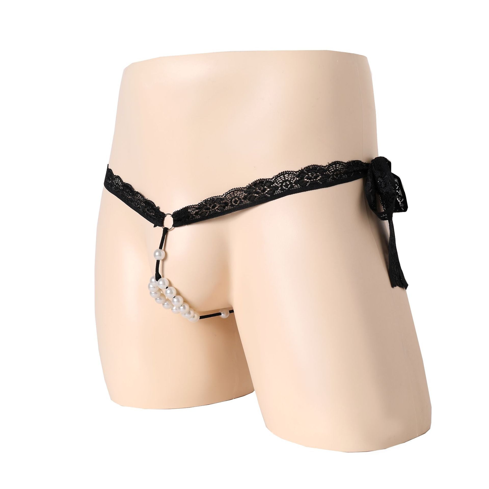Sexy Men’s Low Waist Lace GString with Pouch - GZK033