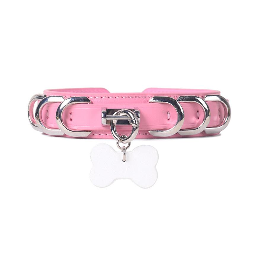 Premium Leather BDSM Collar with Leash - PJ009