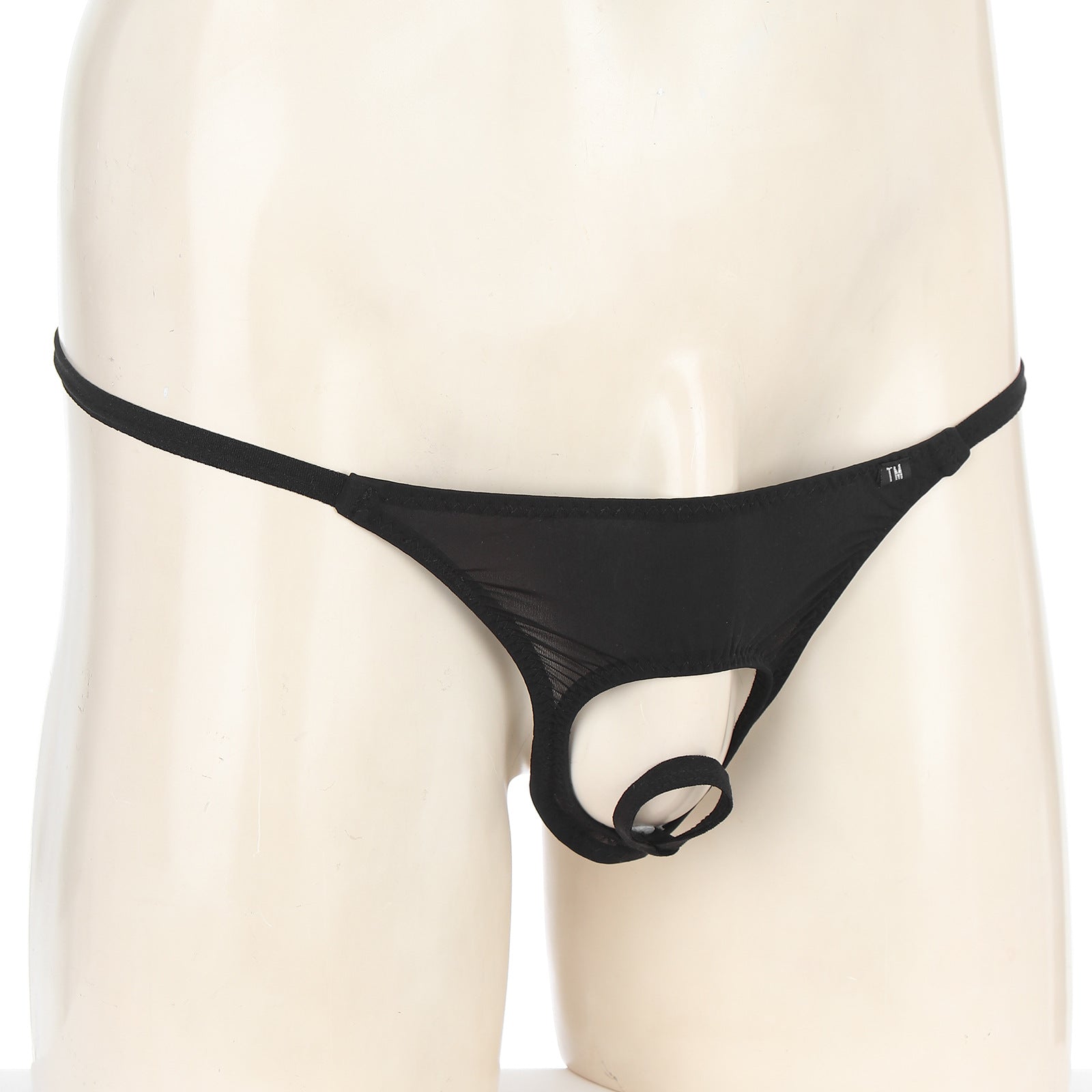 Elastic Ice Silk Men's T-Back Thong - GZK004 - YDressup