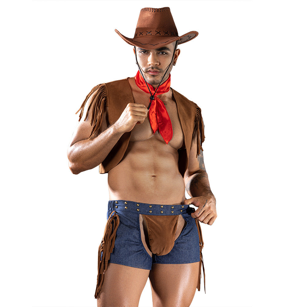 Man Sexy Erotic Cowboy Suit - ZF030 - YDressup