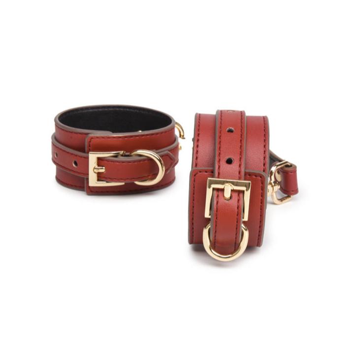 Adjustable PU Leather BDSM Handcuffs - PJ037