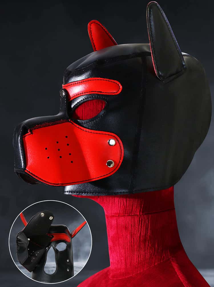 Sensual Dog Head Mask with Detachable Wearable Hood - KB061 - YDressup