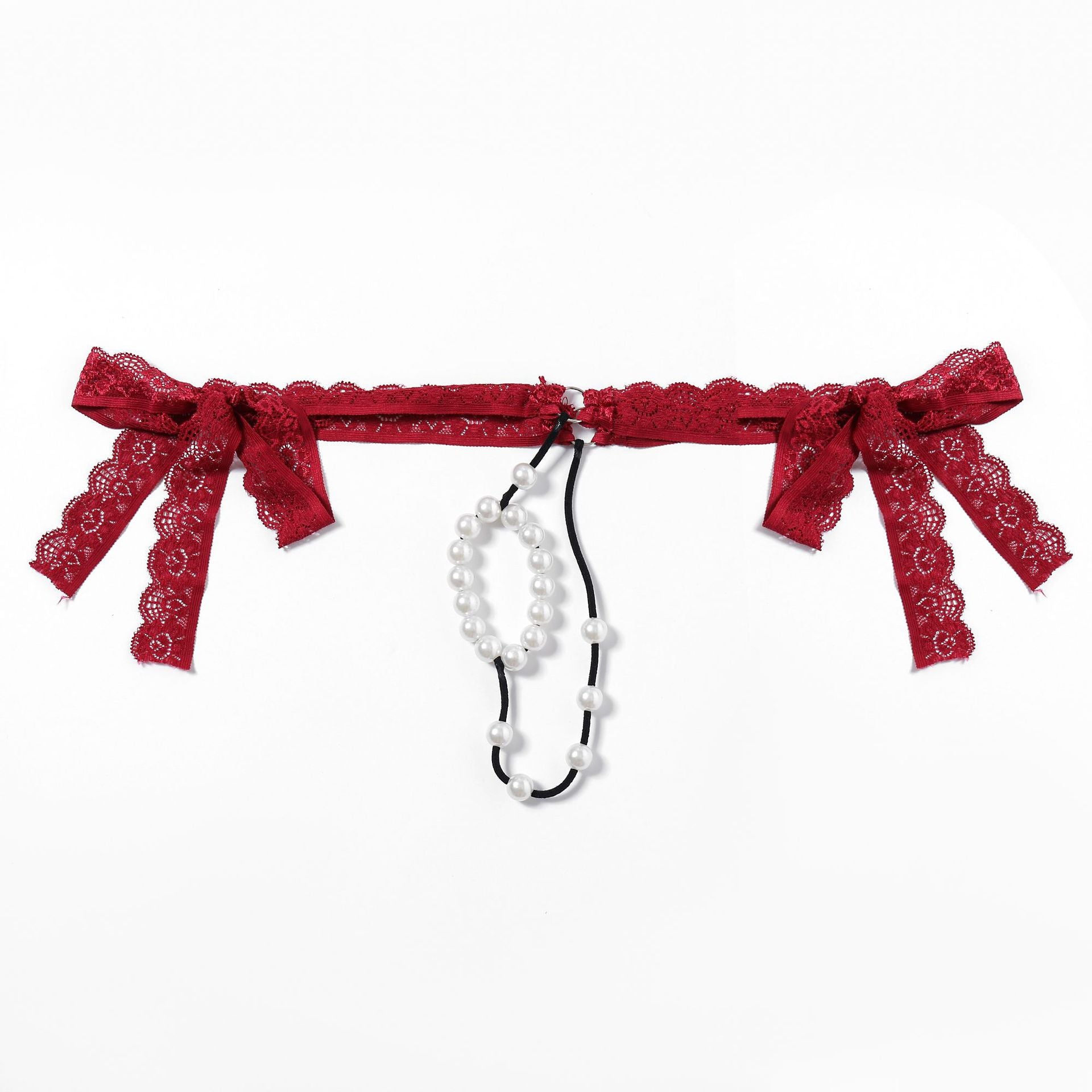 Sexy Men’s Low Waist Lace GString with Pouch - GZK033