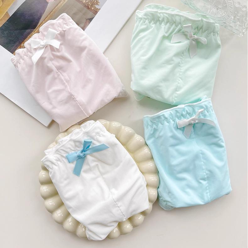 Sexy Femboy Ice-Silk Briefs with Sweet Bow - FU003