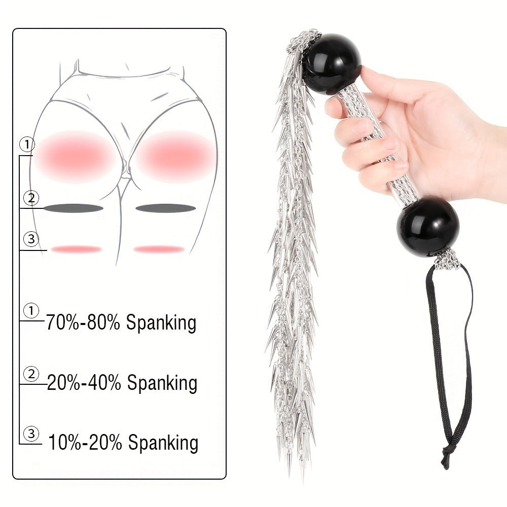 BDSM Erotic Toy Silver Metal Tassel Whip -PJ025 - YDressup