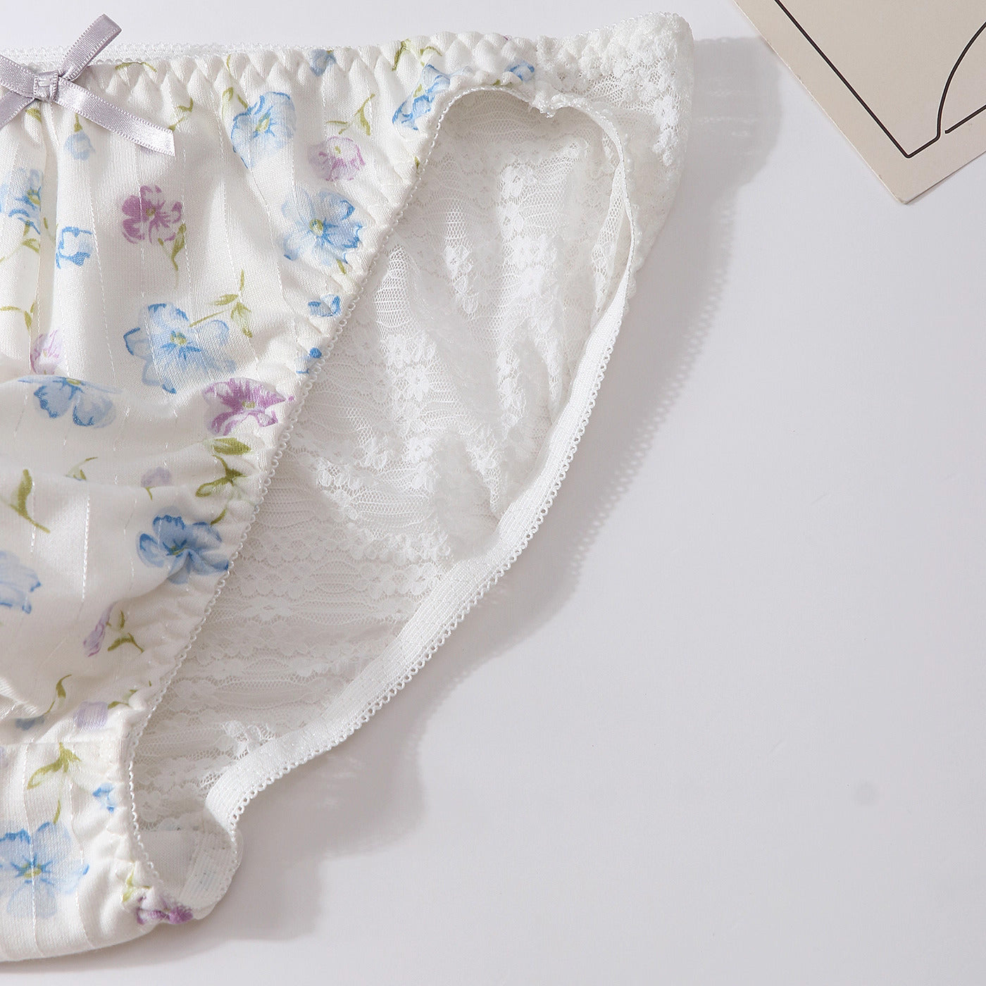 Femboy Floral Lace Thong with Pouch - PU010