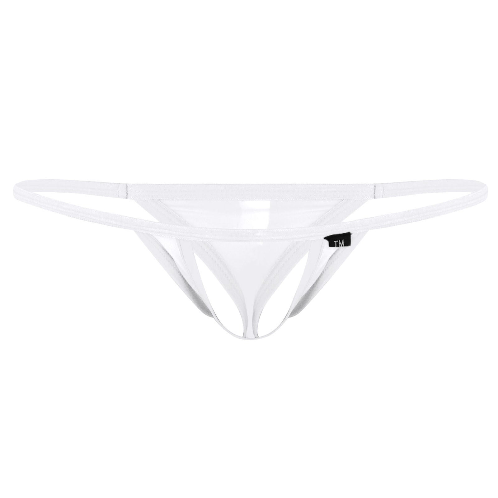Sexy Ice Silk Men's T-Back Thong - DZK023