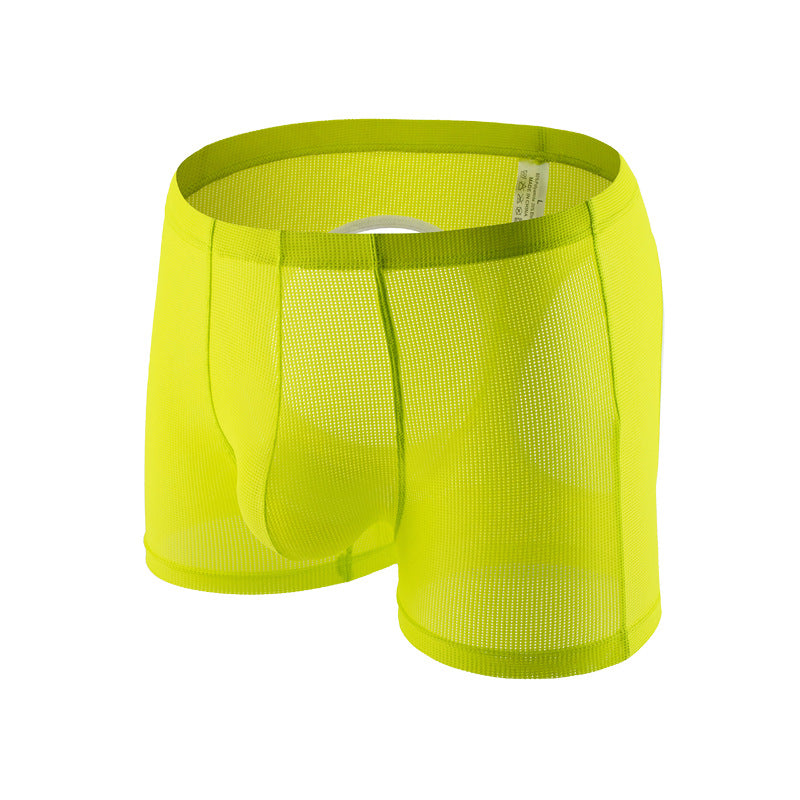 Men's Sexy Mesh Hip Hollow Boxer Briefs - PJK043