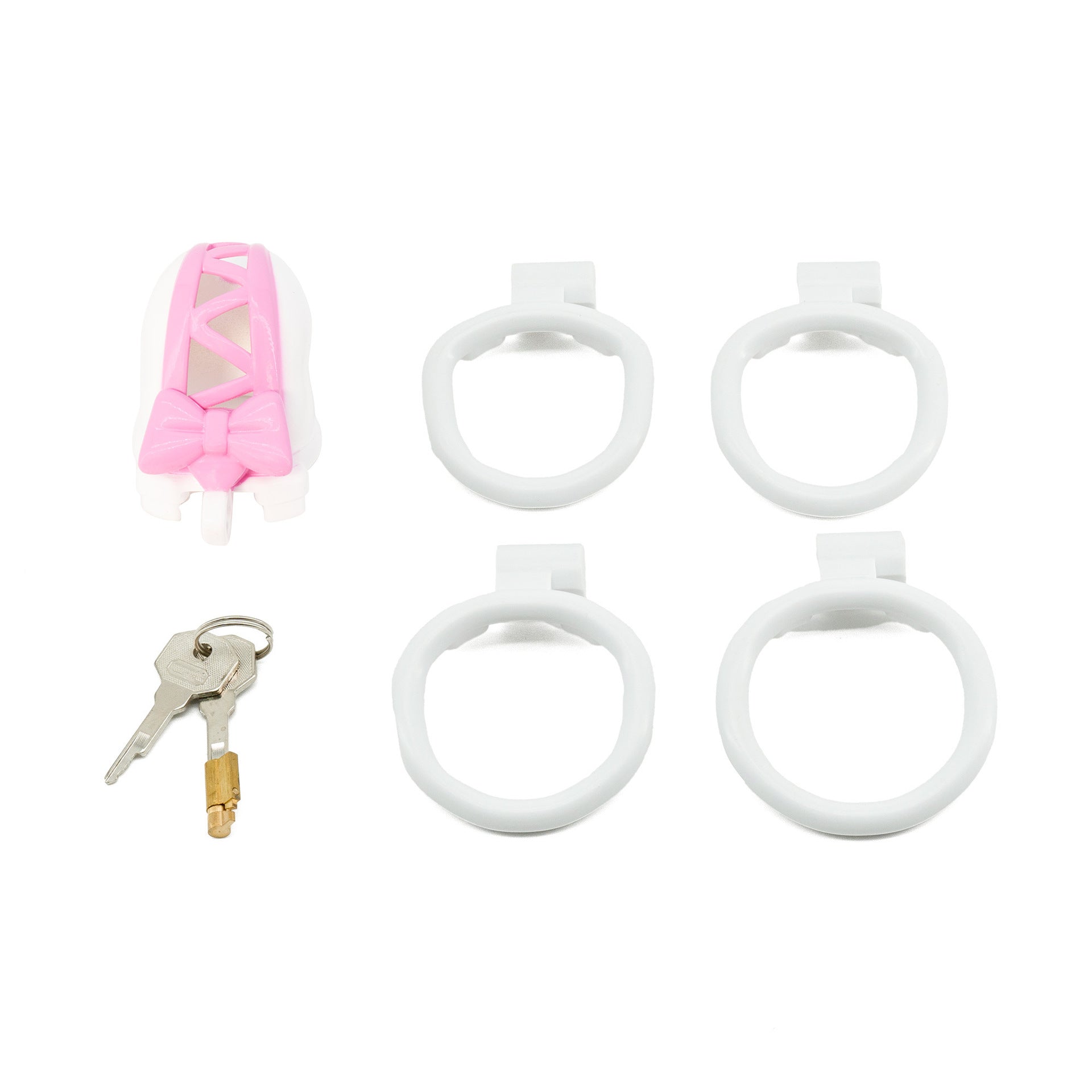Bicolor Bow Chastity Cage - YJS002