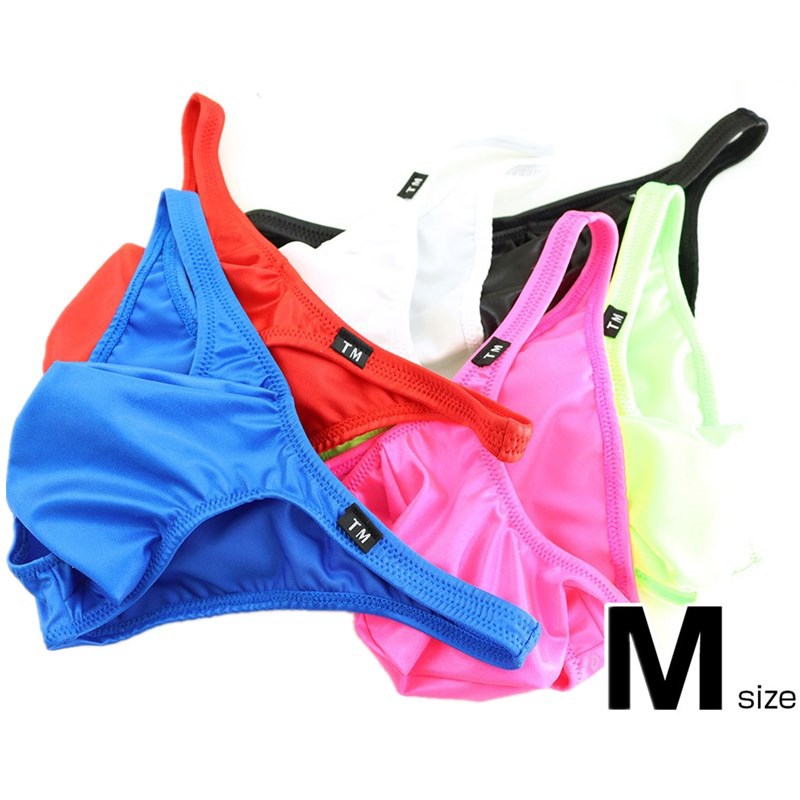Men's Bikini Briefs with Wet-Look Finish - SJK022 - YDressup