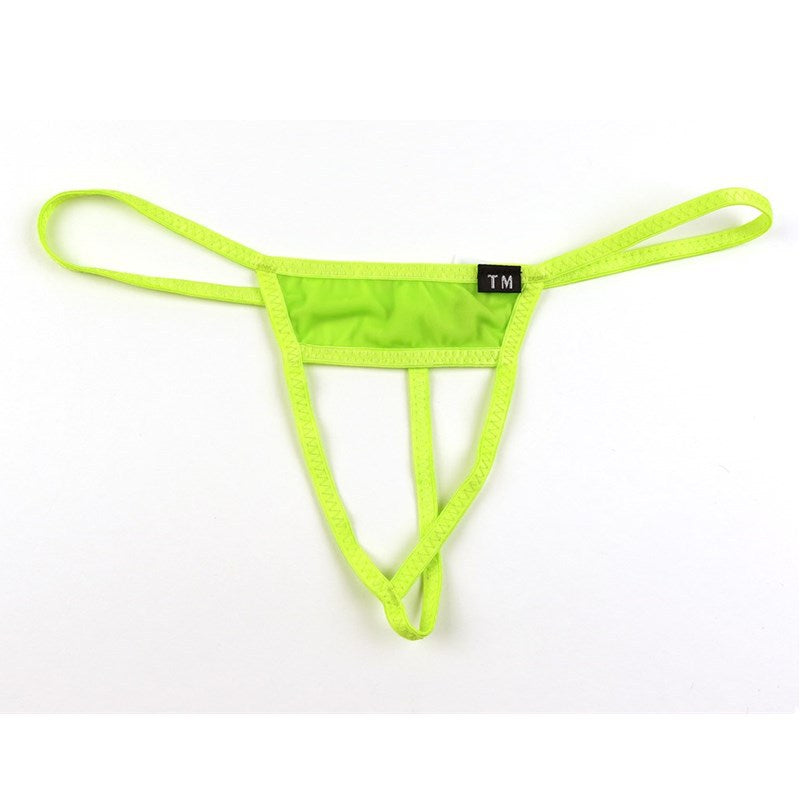Men's Sheer Mesh T-Back Thong - Front Hollow Ice Silk Underwear - GZK011 - YDressup