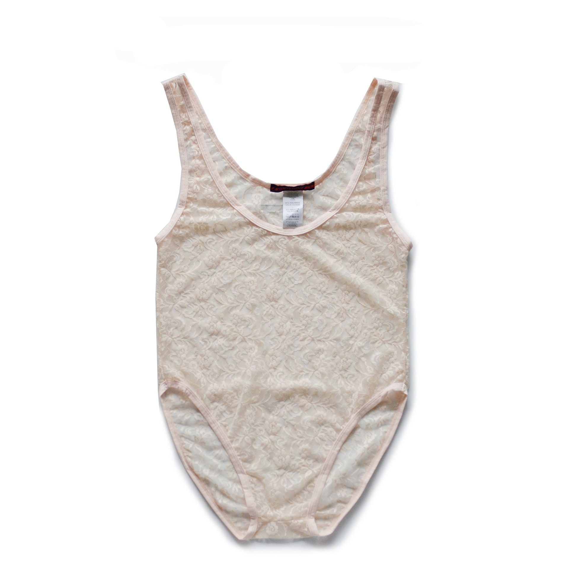 Men's Sheer Mesh Lace Bodysuit - LTY047 - YDressup