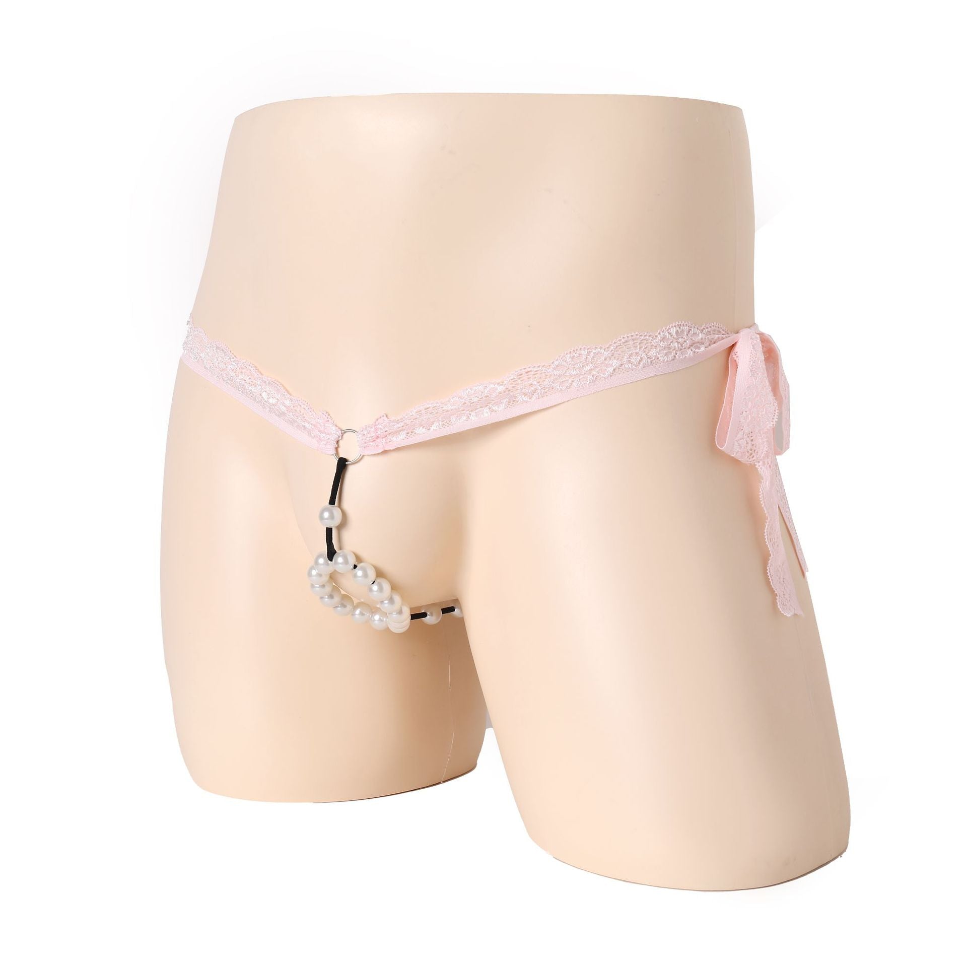 Sexy Men’s Low Waist Lace GString with Pouch - GZK033