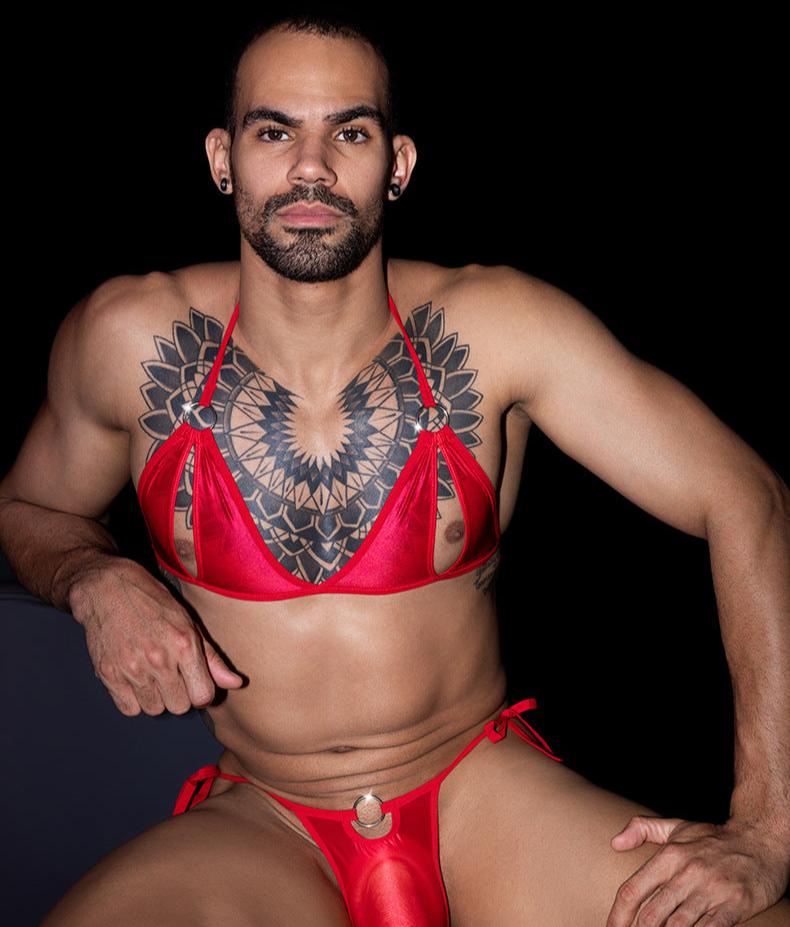 Men's Thin Transparent Lingerie Set - YNY195