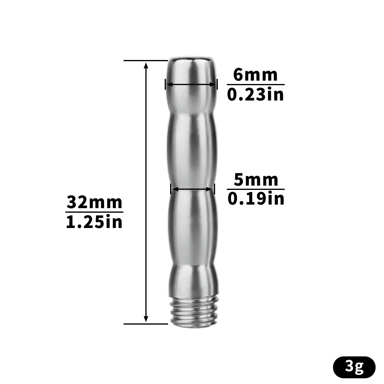 Steel Butterfly Inverted Chastity Cage with Urethral - YJS016