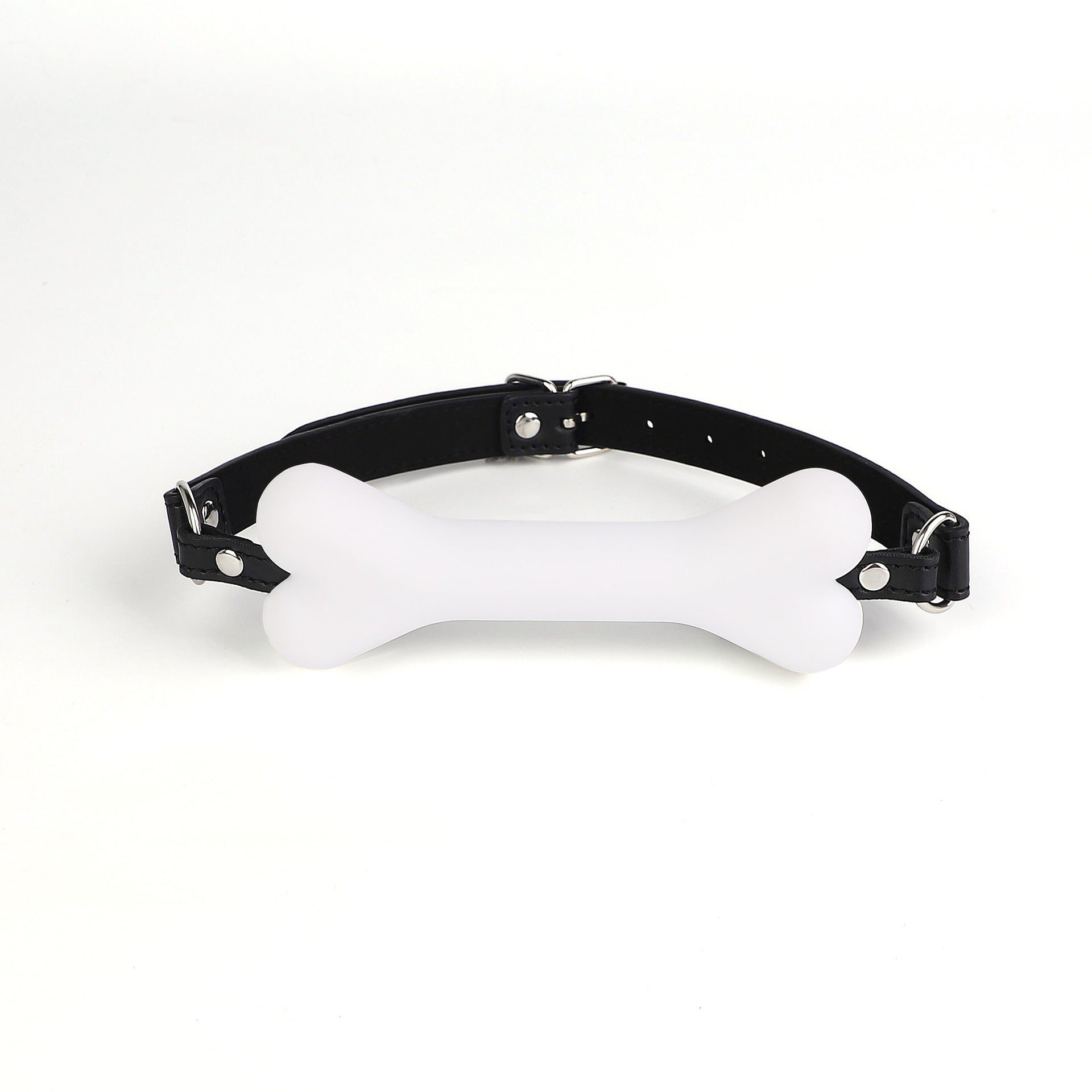 Silicone Bone Mouth Plug with Nipple Clamps for BDSM Play - PJ024