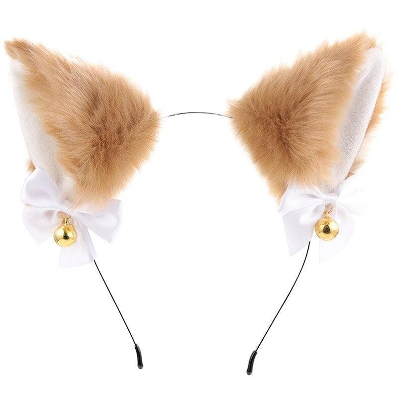 Cute Plush Jingle Bell Fox Ear Headband -PJ002 - YDressup