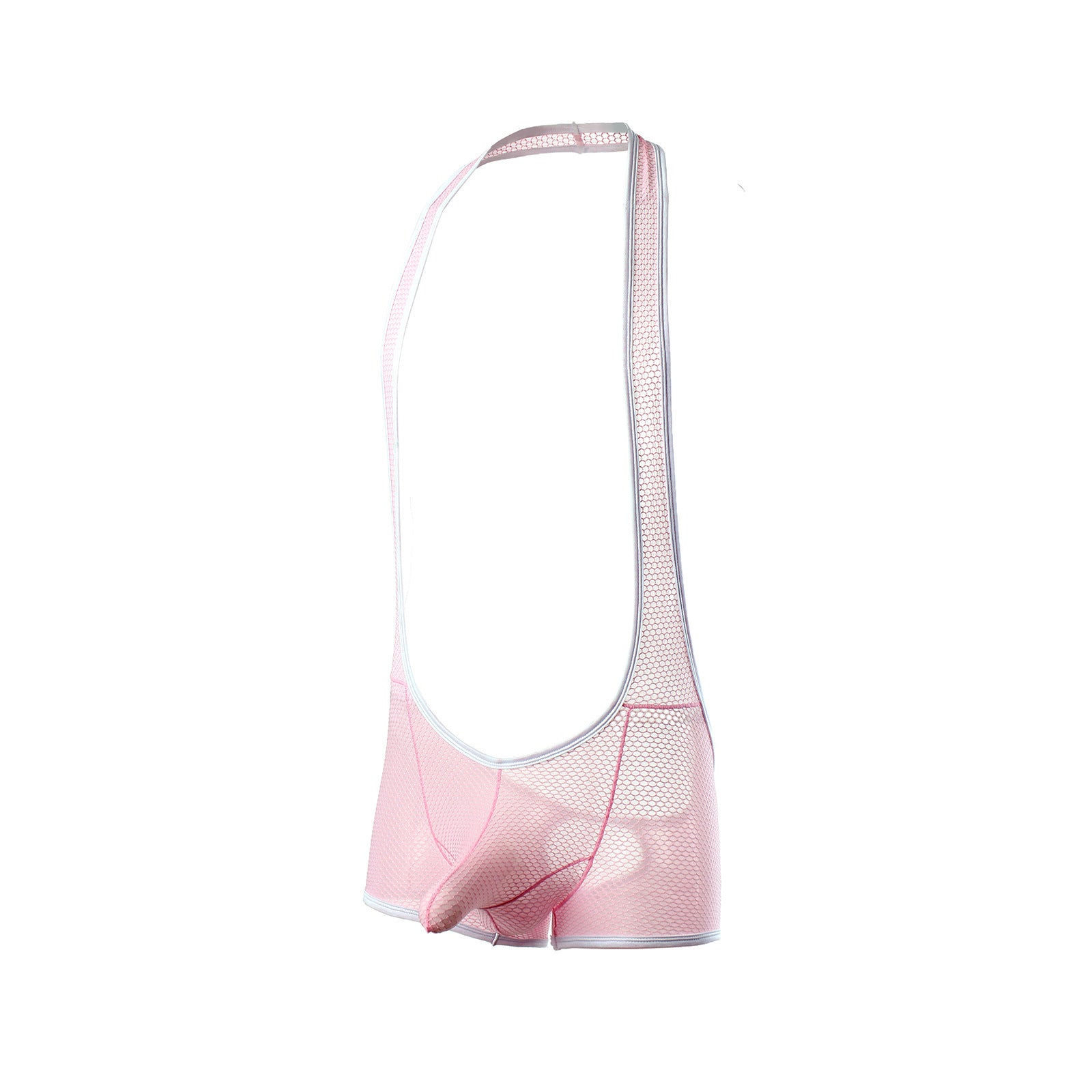 Men's Sexy U-Convex Mesh Bodysuit - LTY048 - YDressup
