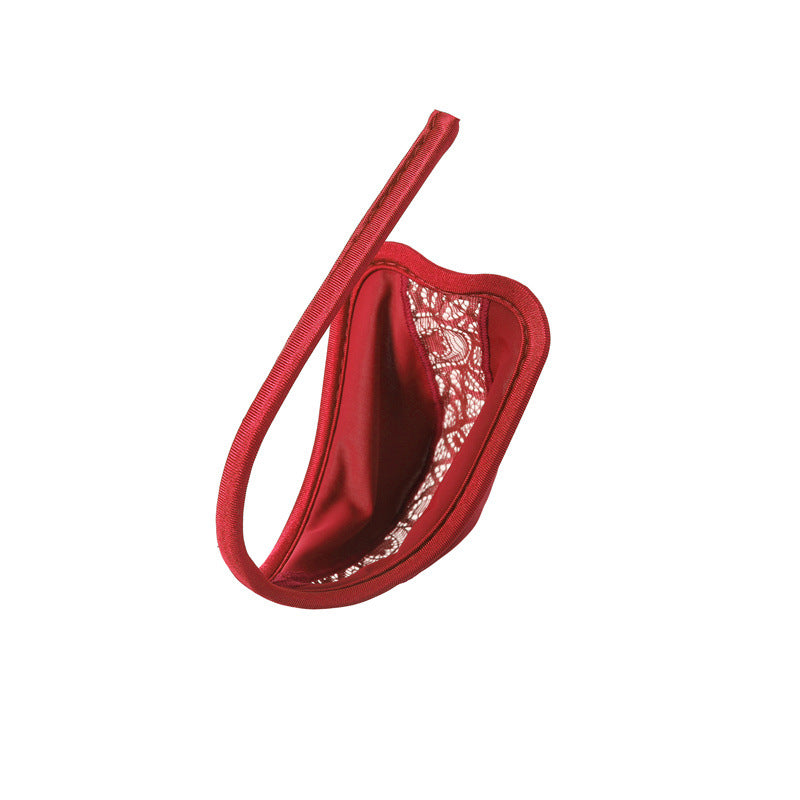 Men's Invisible C-String Underwear with Lace Pouch - CS015 - YDressup