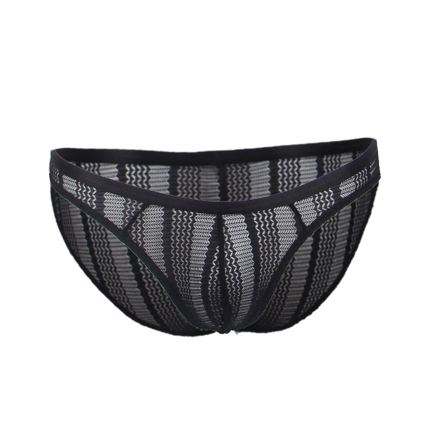 Men's Sexy See-Through Low Rise Thong - SJK056 - YDressup