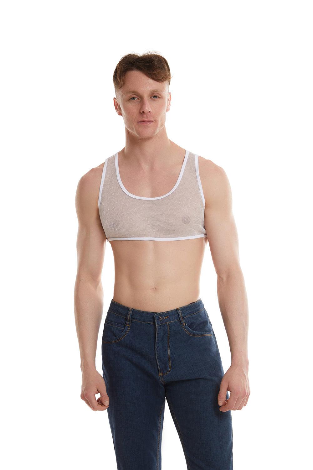 Shiny Transparent Sports Crop Top - CT023 - YDressup