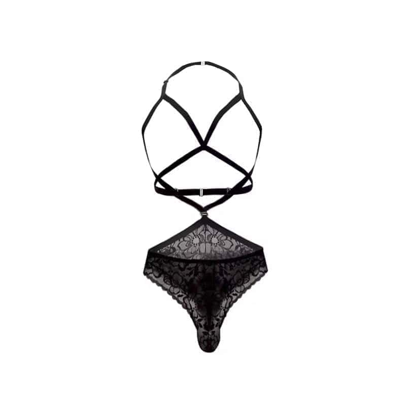 Men's Lace Bra Thongs Underwear Suit - QQNY020 - YDressup