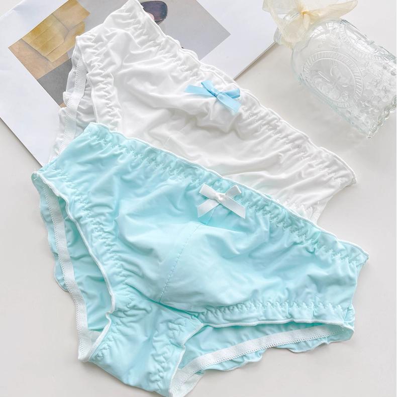 Sexy Femboy Ice-Silk Briefs with Sweet Bow - FU003