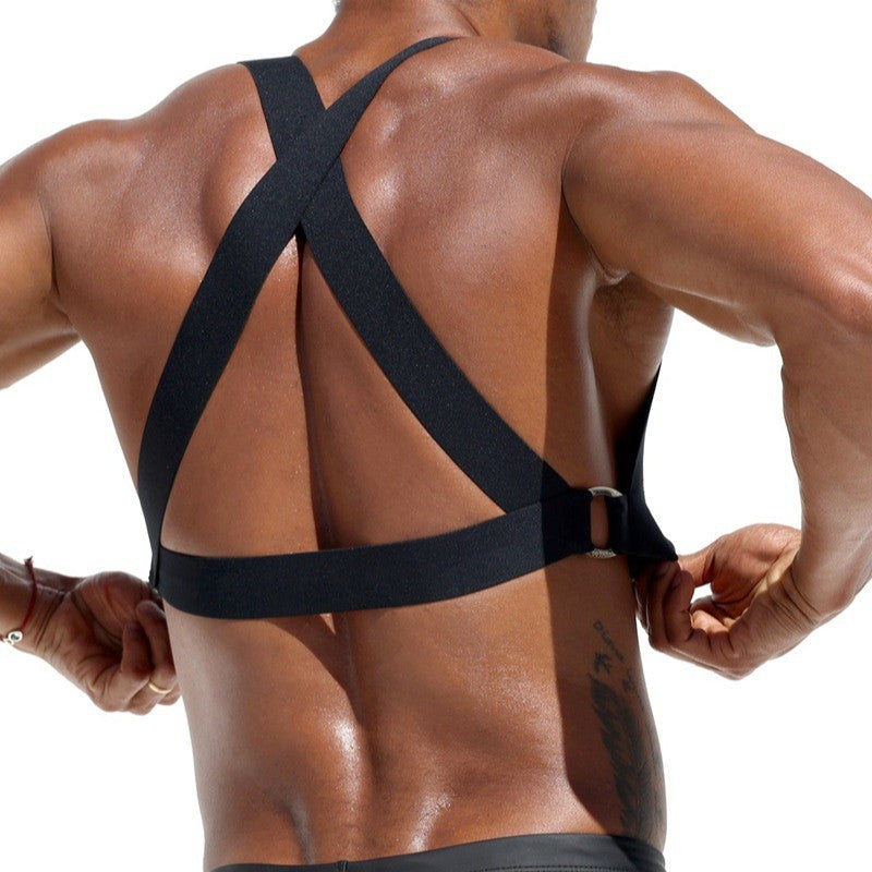 Men's Soft, High-Elasticity, Breathable Muscle-Showcasing Tank Top - YNY114