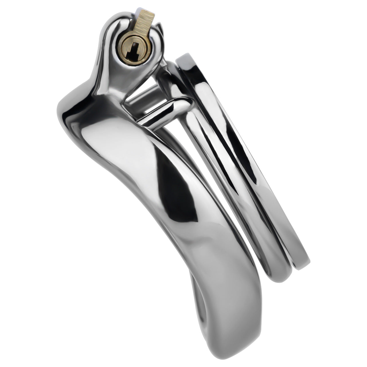 Steel Butterfly Inverted Chastity Cage with Urethral - YJS016
