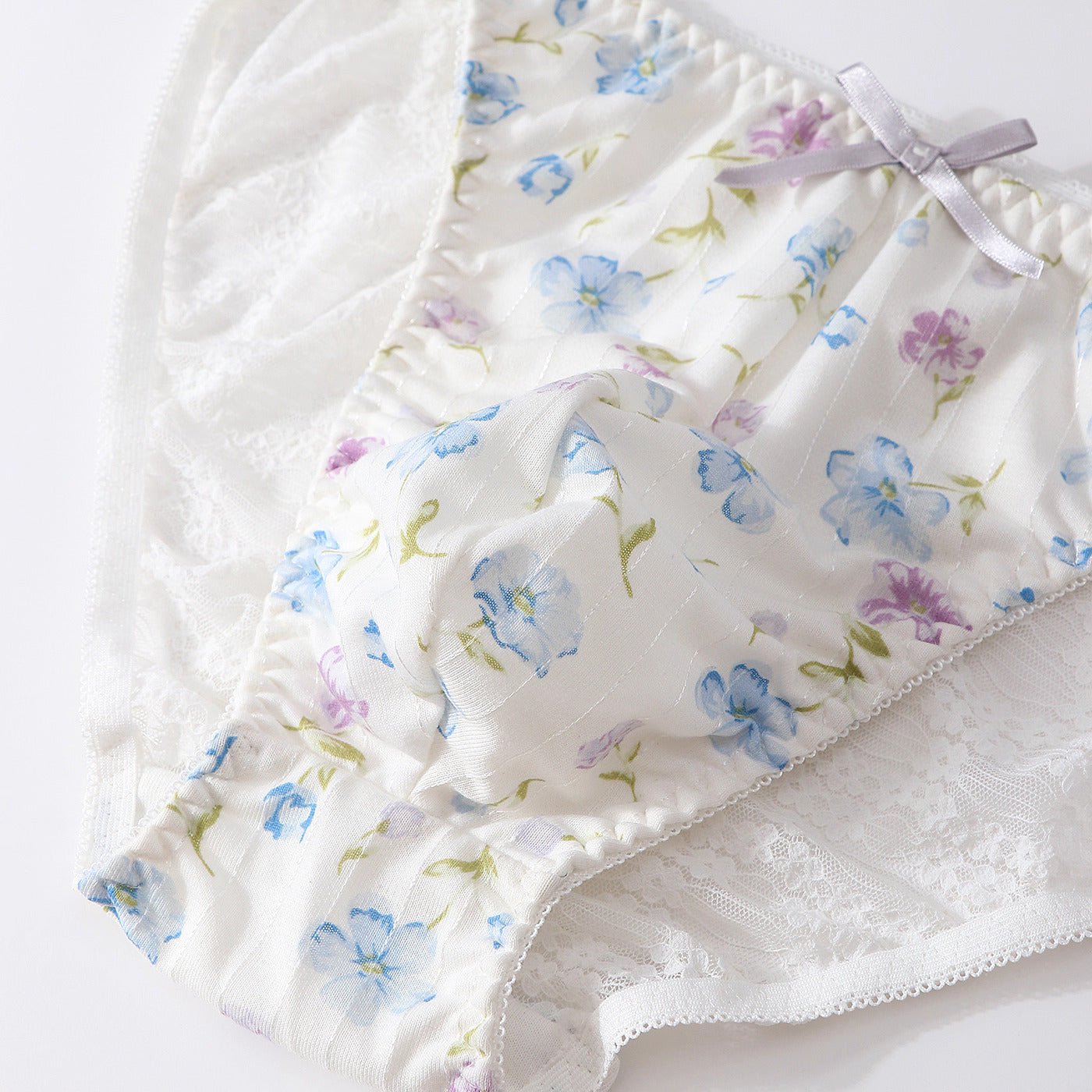 Femboy Floral Lace Thong with Pouch - PU010