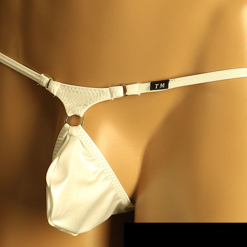 Men's Steel Ring Thong - Breathable Floral Lace & U-Pouch - GZK008 - YDressup