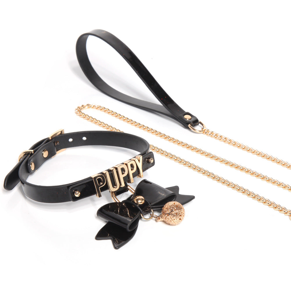 Glowing Bell Choker Collar Puppy Play Adult Sex Toy for Punishment - PJ031