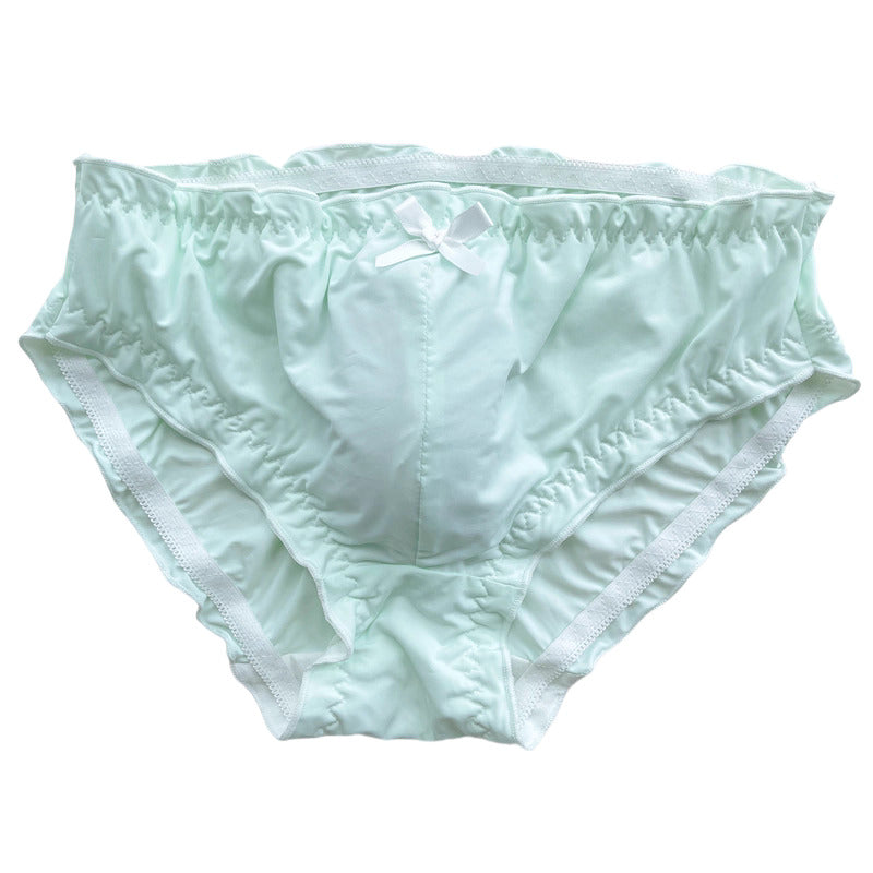 Sexy Femboy Ice-Silk Briefs with Sweet Bow - FU003