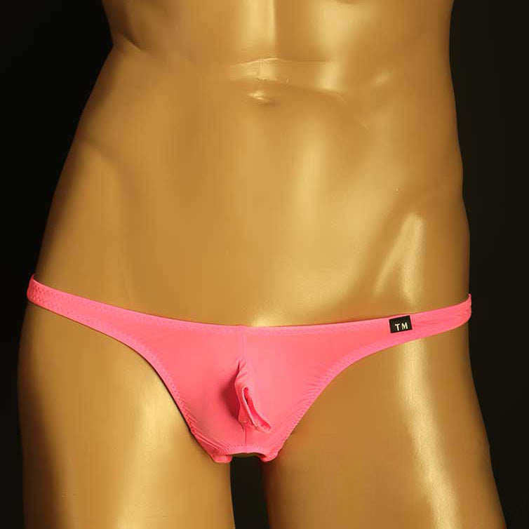 Double Strap Men's Open Pouch Thong - Playful Nylon Lingerie - DZK022 - YDressup
