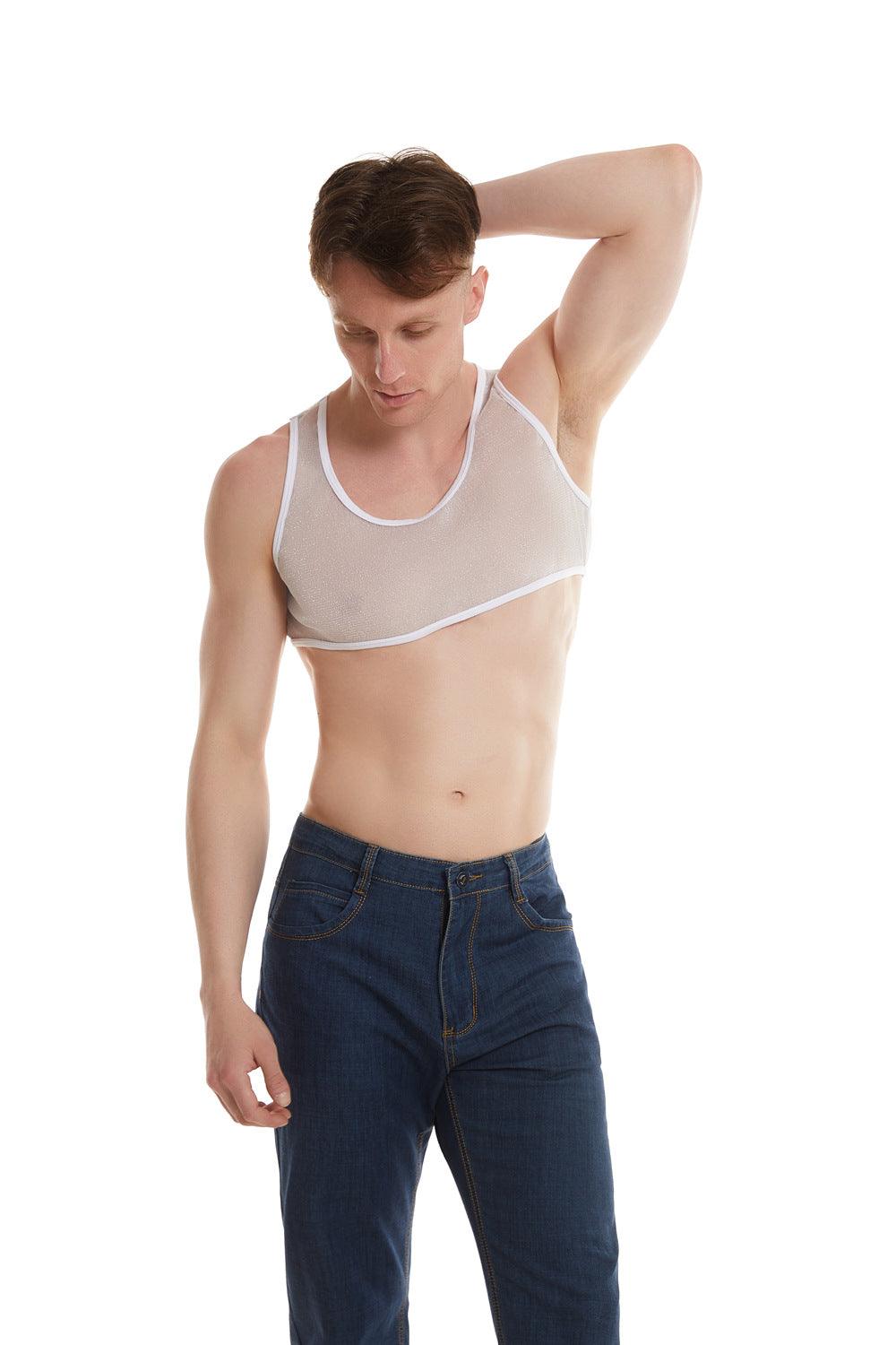 Shiny Transparent Sports Crop Top - CT023 - YDressup
