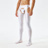Unisex Glossy Smooth Hollow Out Crotchless Bodystocking Erotic Lingerie - YNY015