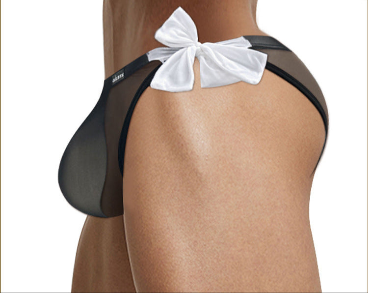 Sexy Men's Side Waist Tie Triangle Briefs - SJK018