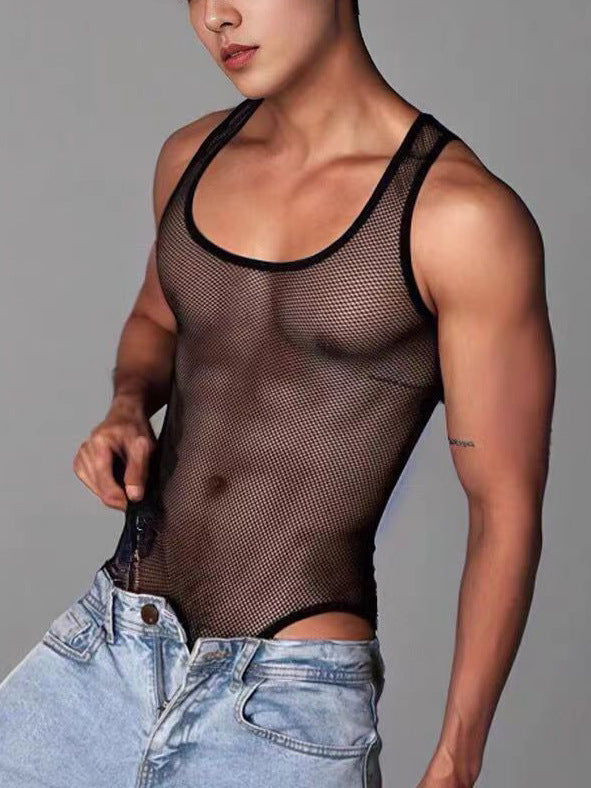 Black Mesh Bodysuit - LTY027 - YDressup