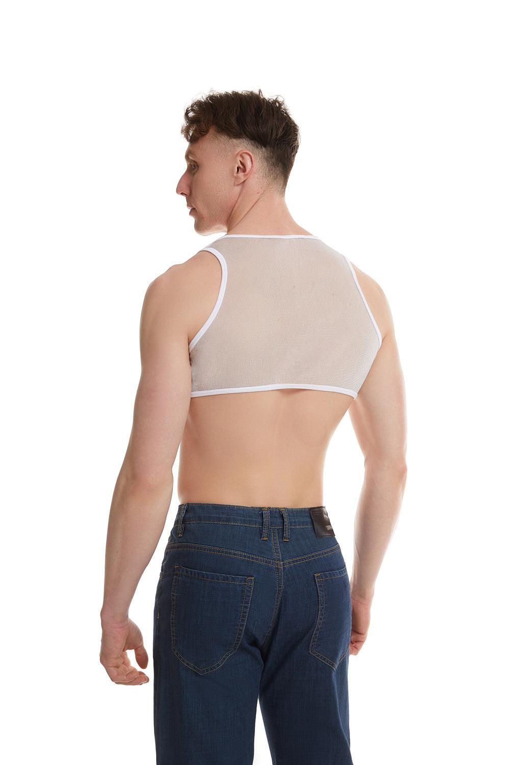 Shiny Transparent Sports Crop Top - CT023 - YDressup