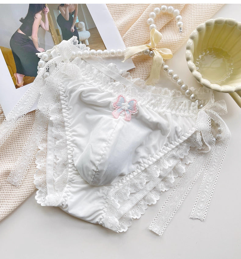 Luxury Lace Embroidered Briefs for Femboy - FU019