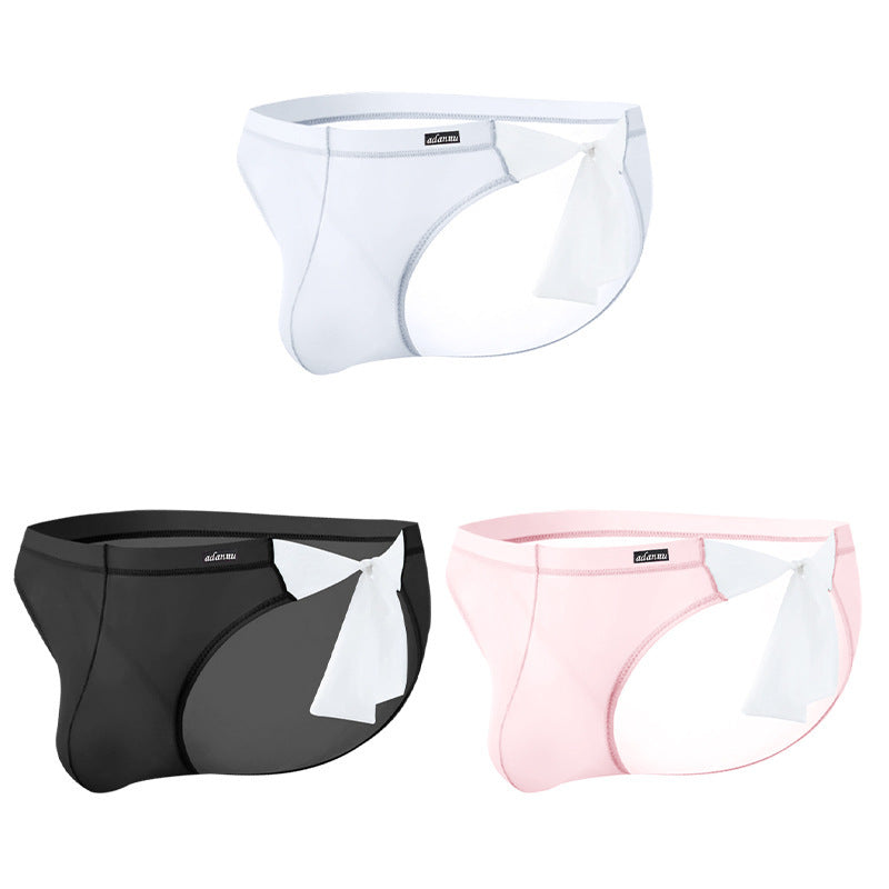 Sexy Men's Side Waist Tie Triangle Briefs - SJK018