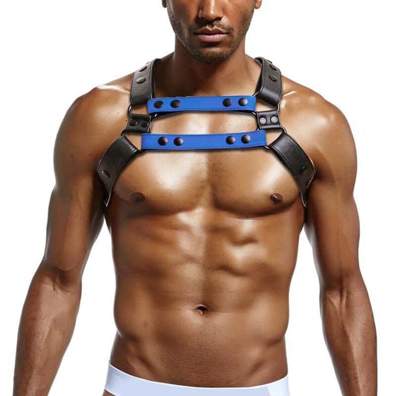 Men's Leather Shoulder Chest Strap - KB066