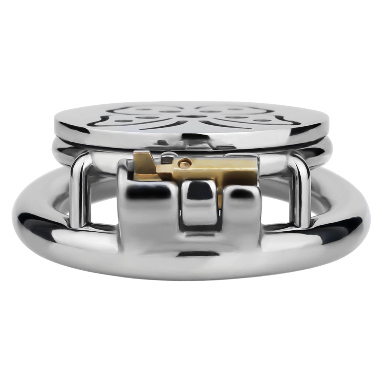 Steel Butterfly Inverted Chastity Cage with Urethral - YJS016