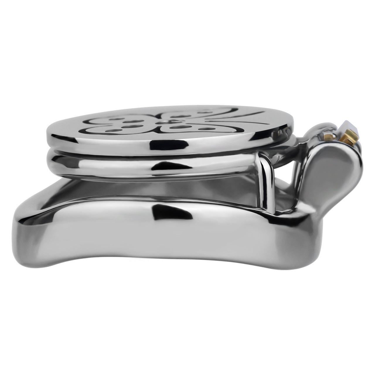 Steel Butterfly Inverted Chastity Cage with Urethral - YJS016