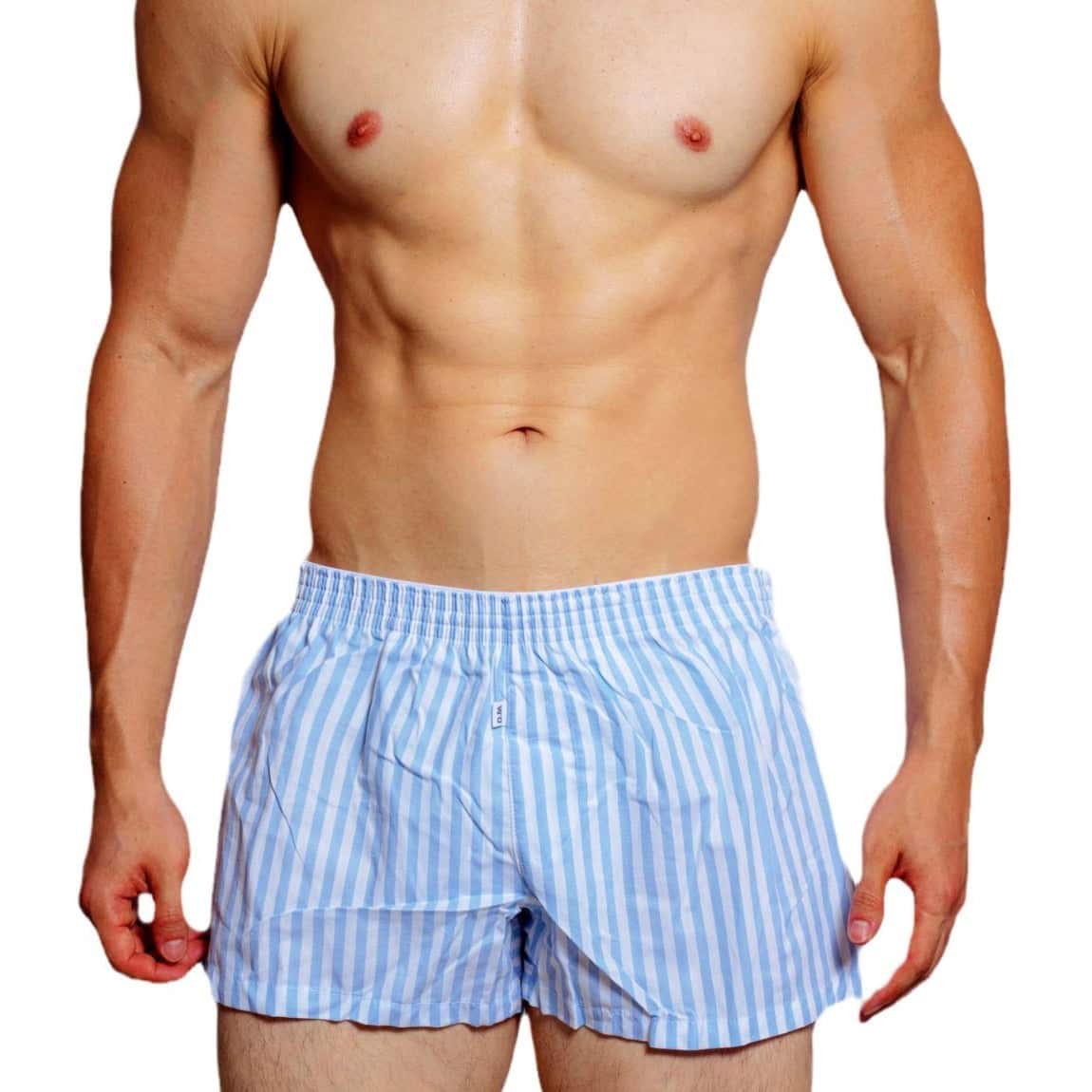 Men's Fashion Low Waist Striped Cotton Home Shorts - PJK024