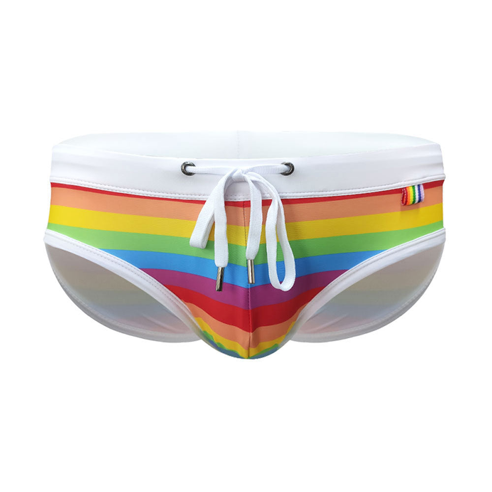 Retro Rainbow Swim Briefs - YK043 - YDressup