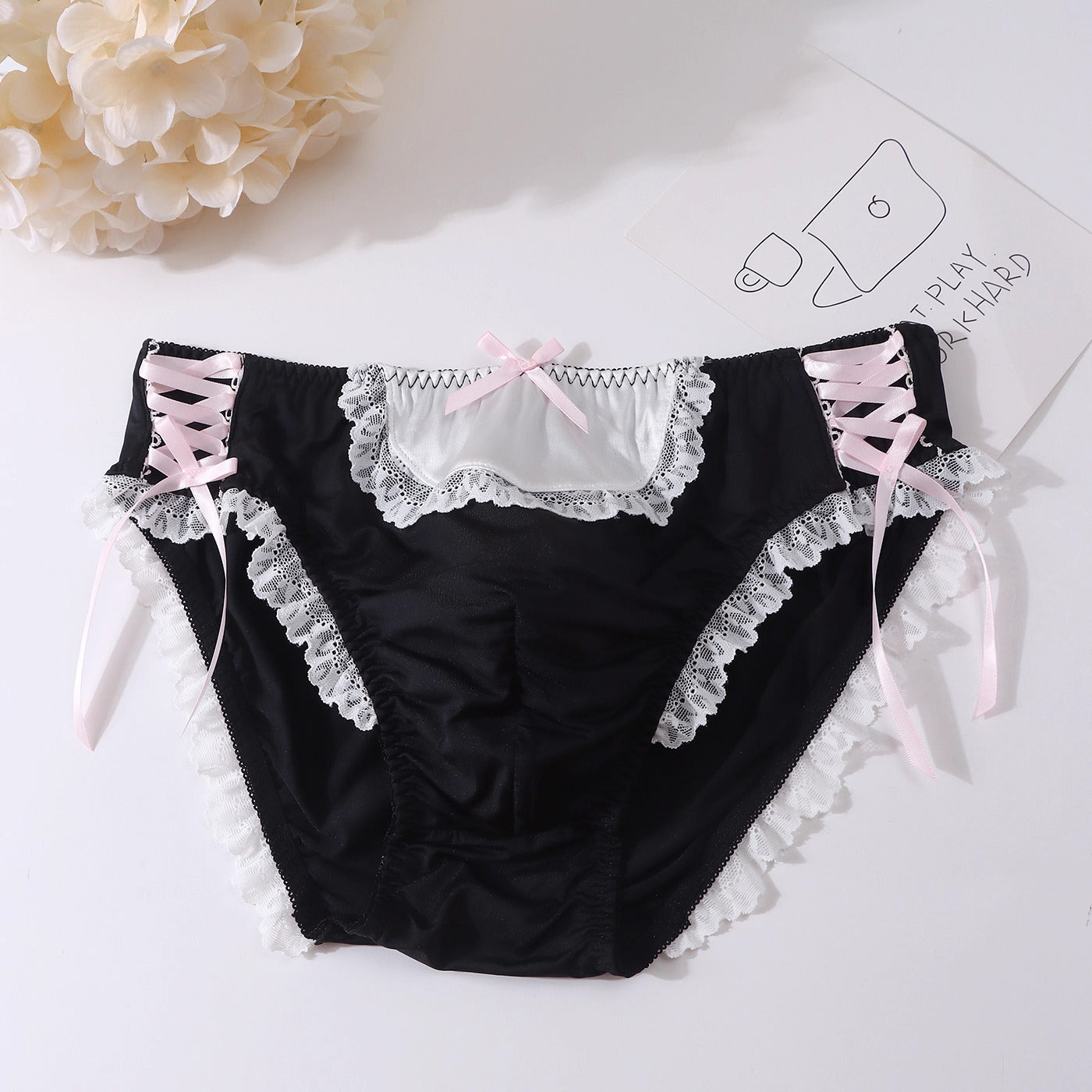 Femboy Lace Tie-Side Briefs - FU006