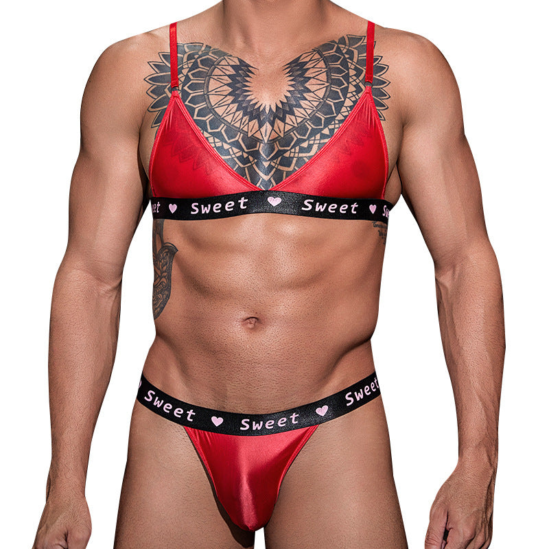 Men's Thin Transparent Lingerie Set - QQNY028 - YDressup